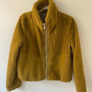 Anthropologie Velcro Chartreuse jacket size M